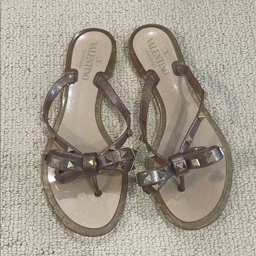 Valentino Women's Studded Bow flip flops